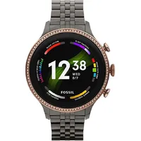 Fossil Gen 6 Smartwatch Edelstahl anthrazit (FTW6078), Damen
