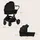 lionelo Mika Plus 2-in-1 Buggy 0-48 Monate (22kg), XXL-Verdeck mit UPF50+, 3-stufige Verstellung des Elterngriffs - Black Onyx - Schwarz