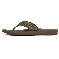 Tommy Hilfiger Herren Flip Flops Molded Web Beach Geflochtener Riemen, Grün (Army Green), 41