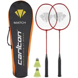 Dunlop Badmintonset Match 2 Spieler (2 Schläger, 2 Bälle + Tasche) Red/Black
