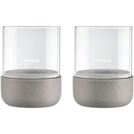 BLOMUS Windlicht Calma Glas grau