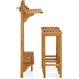 vidaXL Balkon-Bar-Set 3-tlg. Braun