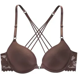 LASCANA Schalen-BH mit Bügel und Vorderverschluss Braun 75D