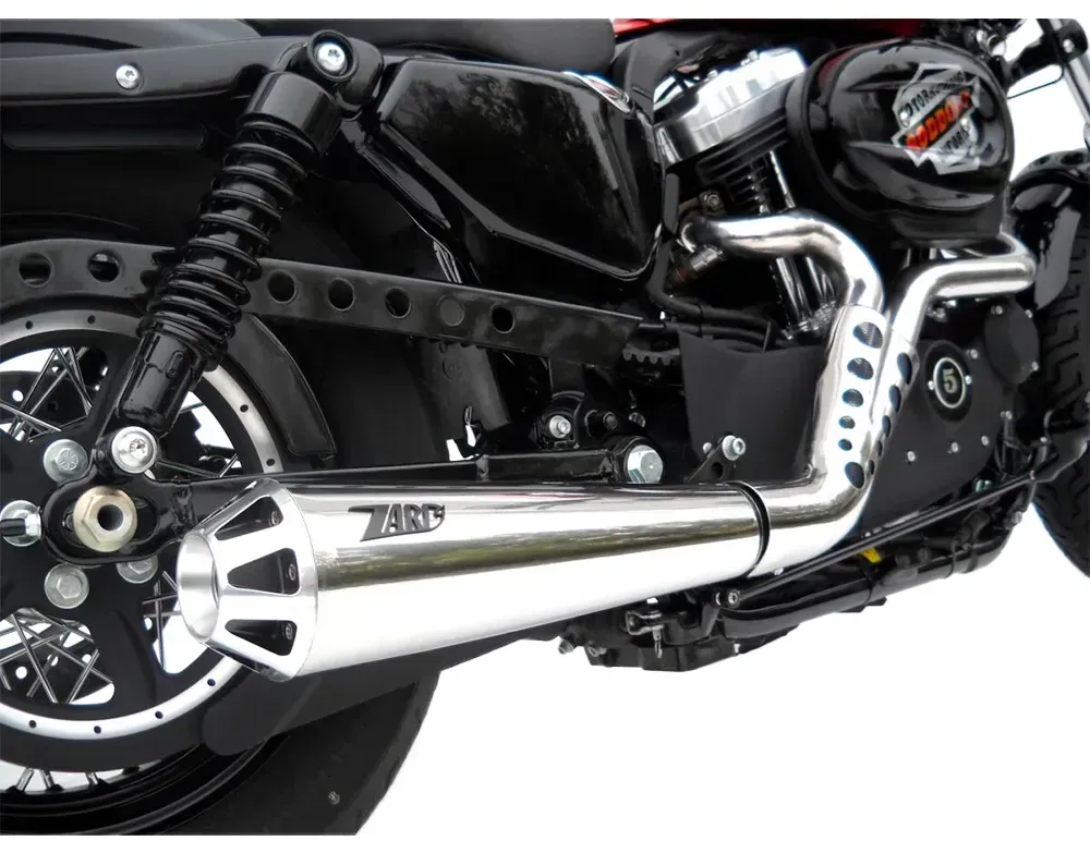Zard 2-in-1 Harley Davidson Sportster Zhd528s00sao Homologiertes Vollliniensystem - Stainless Steel - One Size