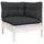 vidaXL 9-tlg. Garten-Lounge-Set mit Kissen Weiß Kiefer Massivholz