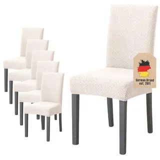 Stuhlhusse, Beige, Kunststoff, 1x38 cm, Wohntextilien, Bezüge, Stuhlhussen