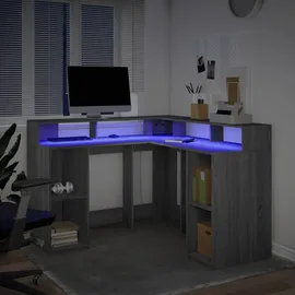 vidaXL Schreibtisch Grau Sonoma