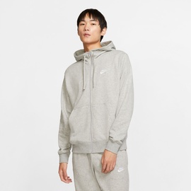 Nike Sportswear Club French Terry Kapuzenjacke dark grey heather/matte silver XS