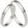 FIRETTI Trauring "Schmuck Geschenk Gold Hochzeit Ehering Trauring "LIEBE" Gr. 64, weiß (weißgoldfarben), Fingerringe, Damen, 64, 0,01 SI = kleine Einschlüsse mit Brillant, Weißgold 375, 2,5mm, Trauring, Made in Germany, wahlweise mit oder ohne Brillant