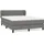 vidaXL Boxspringbett mit Matratze Dunkelgrau 140x200 cm Stoff