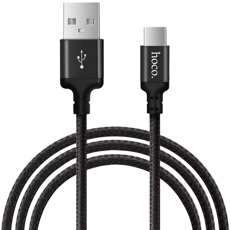 HOCO X14 USB Daten & Ladekabel bis zu 3A Ladestrom Smartphone-Kabel, USB-C, USB Typ A (100 cm), Hochwertiges Aufladekabel für Samsung, Huawei, Xiaomi uvm. schwarz