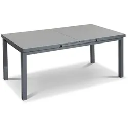 Gartentisch mit Auszug Creek 180/240 x 100 cm Aluminium Grau Dunkelgrau 180