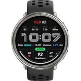 Amazfit Active 2 schwarzes Leder Premium-Version