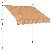 vidaXL Einziehbare Markise 200 cm gelb/blau gestreift