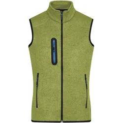 Herren Strickfleece Weste - Farbe blau, grün - Größe M
