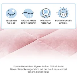 nivion Gewichtsdecke für Kinder aus flauschigem Fleece Rosa