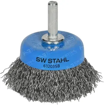 SWSTAHL Pinselbürste, Bohrmaschine Topfbürste, gewellt, ø 50, 6 63203sb