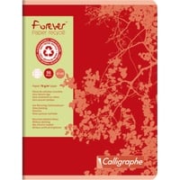 Clairefontaine 17103C - Packung mit 10 Heften Forever Calligraphe 17x22 cm, 48 Blatt, französische Lineatur, Recyling Papier 70g, sortierte Farben, 1 Pack