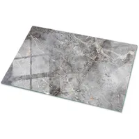Tulup Tischplatte, Grau, Gold, Glas, 100x70x0.4 cm, Esszimmer, Tische,