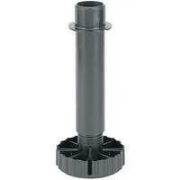 Hettich Möbel-Sockelverstellfuß 50mm, Durchmesser 78mm Korrekt 44747 Kunststoff schwarz