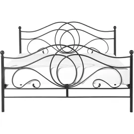 Beliani Metallbett Schwarz