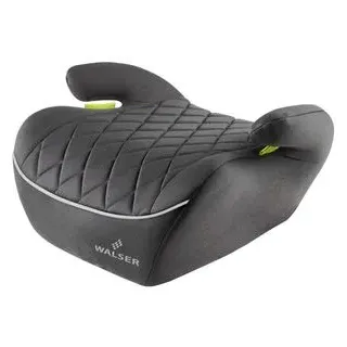 Walser Premium Kinder Sitzerhöhung Auto Andy, Qualitätssieger Sehr Gut* Kindersitz Auto leicht waschbar, Kindersitzerhöhung Auto 125-150 cm neueste Norm ECE R 129, Sitzerhöhung Auto Kinder grau