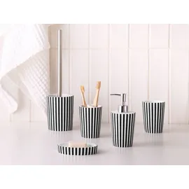 Beliani Badaccessoires Set 5-teilig Schwarz | Weiß