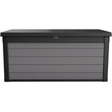 Keter Kissenbox Kissenbox Premier Box, Sitztruhe, XL Gartenbox, wetter- und UV beständig, inkl. Gasdruckfedern grau 570 l | 151,7 cm x 70.6 cm x 72.5 cm