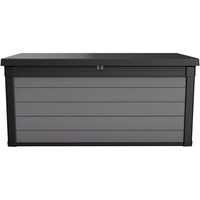 Keter Kissenbox Kissenbox Premier Box, Sitztruhe, XL Gartenbox, wetter- und UV beständig, inkl. Gasdruckfedern schwarz 570 l - 151,7 cm x 70.6 cm x 72.5 cm