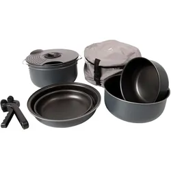 BO-CAMP Kochset Camping Aluminium Trekking Kochgeschirr Alu Topf Pfanne 7-teilig