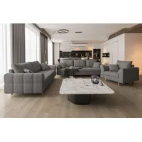 99rooms Bello Polstergarnitur Boucle-Stoff ABRIAMO Grau