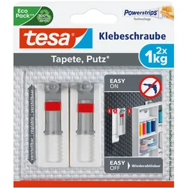 Tesa Klebeschraube für Tapeten und Putz verstellbar max. 1 kg