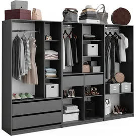 Vicco Kleiderschrank Elmo 100 x 200 x 50 cm Anthrazit