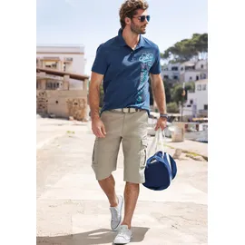 John Devin Cargobermudas JOHN DEVIN "aus elastischer Baumwollmischung", Herren, Gr. 36, N-Gr, beige, Web, Obermaterial: 98% Baumwolle, 2% Elasthan, unifarben, bequem kniebedeckend, Hosen, mit Seitentaschen, 3/4 Shorts, Topseller