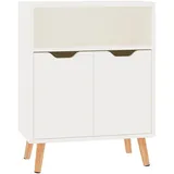 vidaXL Sideboard Hochglanz-Weiß 60x30x72 cm Holzwerkstoff