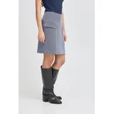 ICHI Miniröcke IHKATE Patriot Blue Herringbone Blau L