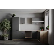 Respekta Winkelküche L-Form 280 cm Grau
