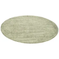 Teppich TOM TAILOR HOME "Groove" Gr. 9, grün, H:15mm Ø:140cm, Viskose, Wolle, Teppiche, modernes Design, edles Farbspiel, ideal im Wohnzimmer & Schlafzimmer