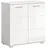 xonox.home Kommode Prego 80 x 83 x 37 cm Weiß Hochglanz