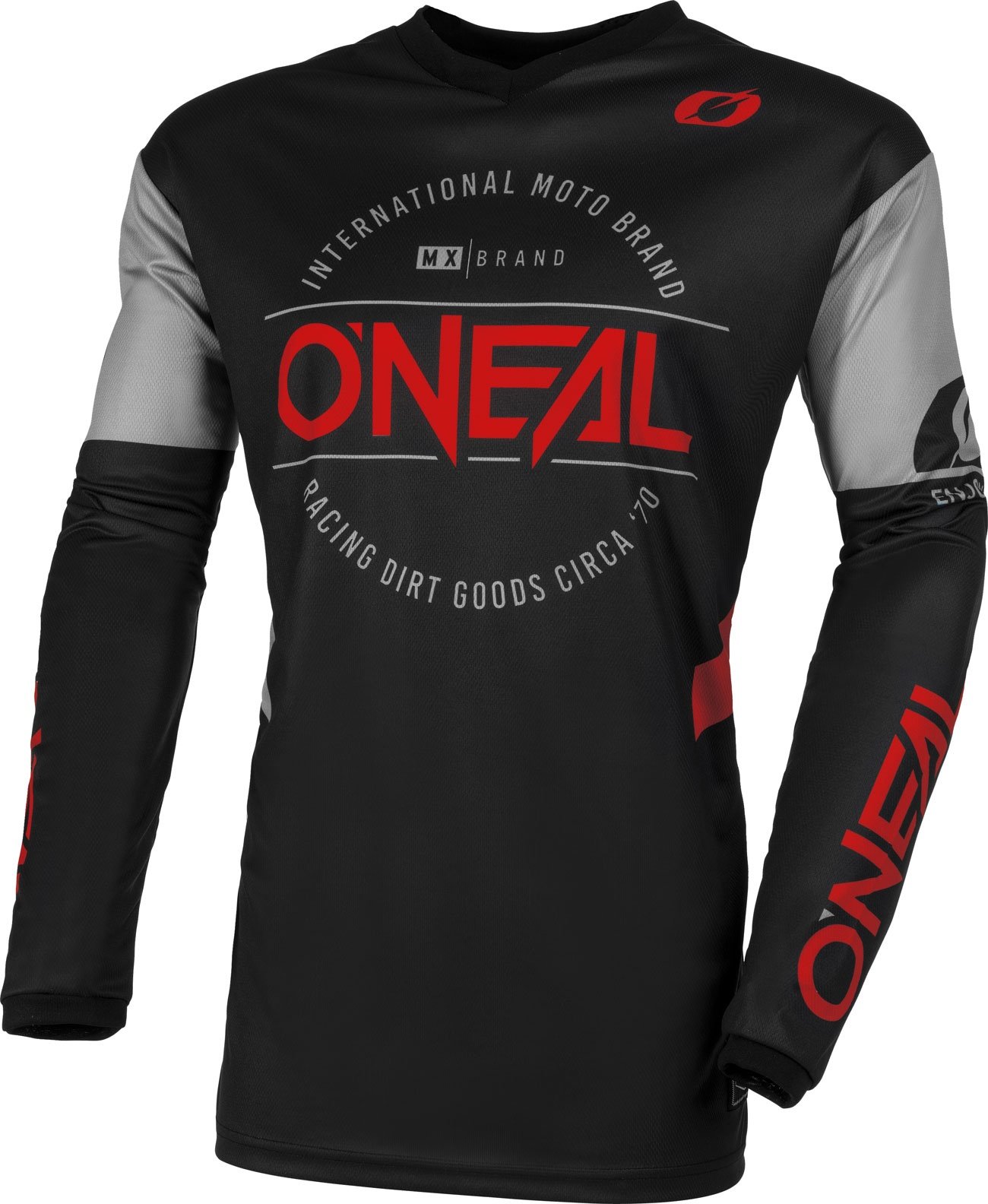 ONeal Element Brand S23, jersey - Noir/Rouge/Gris - M