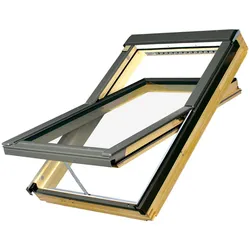 FAKRO Dachfenster FTP-V U3 Z-W 78x160 natur, Schwingfenster, ESG, Lüftung, elektrisch (Z-Wave)