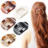 Tumurup Flache Haarspangen Damen -Flache Haarklammer Groß, 5 Stück Flat Claw Clip - Leicht & Bequem, Rutschfest, Für Dickes & Dünnes Haar, Elegante French Haarspange für Alltag, Sport, Fahren