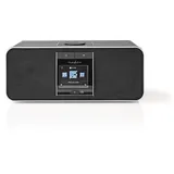 Nedis - Internetradio - 42 W - DAB+ - UKW - Bluetooth® - Farbe: Schwarz - Weck und Snooze Funktion - App-Steuerung