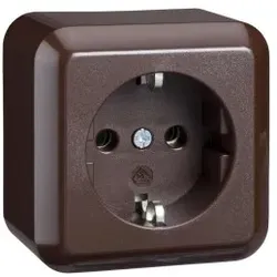 Elso 385002 Steckdose 16A CONTURA Steckklemme braun