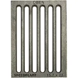 SPEEDPLANT Hochwertiger Ascherost 15,7 x 22 cm (16 x 22 cm) Ofenrost Kaminrost Liegerost Tafelrost Feuerrost - Premiumqualität, Stärke 13 mm