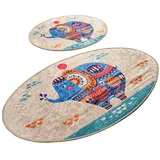 Badteppich-Set, 2-teilig, Elefant, Farbe