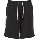 URBAN CLASSICS Badeshorts Board Shorts Patched Stripe Schwarz L