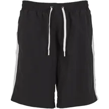 URBAN CLASSICS Badeshorts Board Shorts Patched Stripe Schwarz L