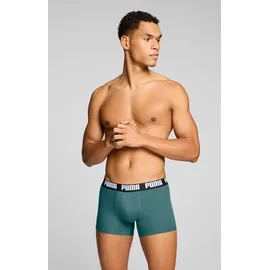 Puma Basic Boxershorts emerald ice / schwarz XL 2er Pack