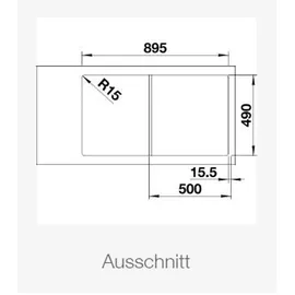 Blanco Axia III 5 S schwarz + Excenterbetätigung + InFino + Holzschneidbrett